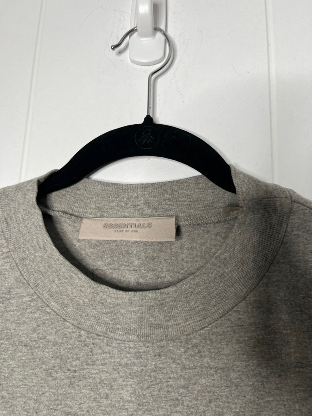 ESSENTIALS Fear of God Men's Gray Logo Crewneck T-Shirt Size S - Picture 3 of 10
